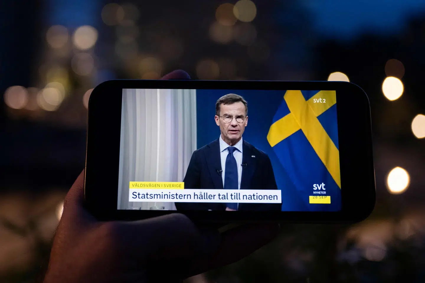 Sveriges statsminister, Ulf Kristersson, sagde under en tale til nationen torsdag aften, at Sverige befinder sig i »en svær tid«.