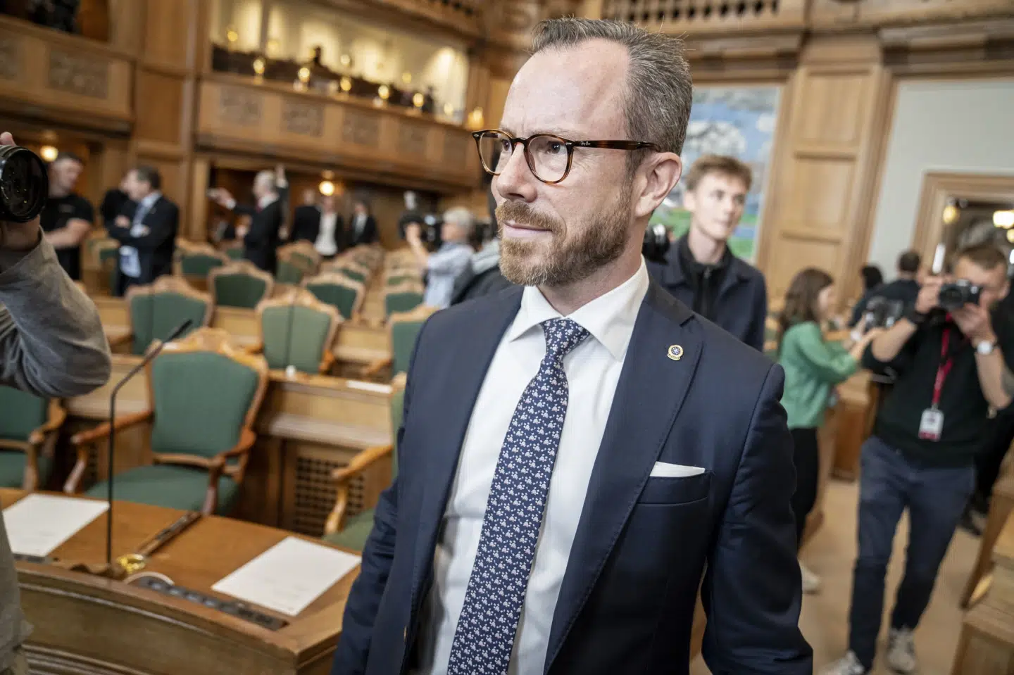 Jakob Ellemann-Jensen (V) til Folketingets åbning på Christiansborg i København tirsdag. Folketingets åbning er begyndelsen på et nyt folketingsår. (Foto: Mads Claus Rasmussen/Ritzau Scanpix).