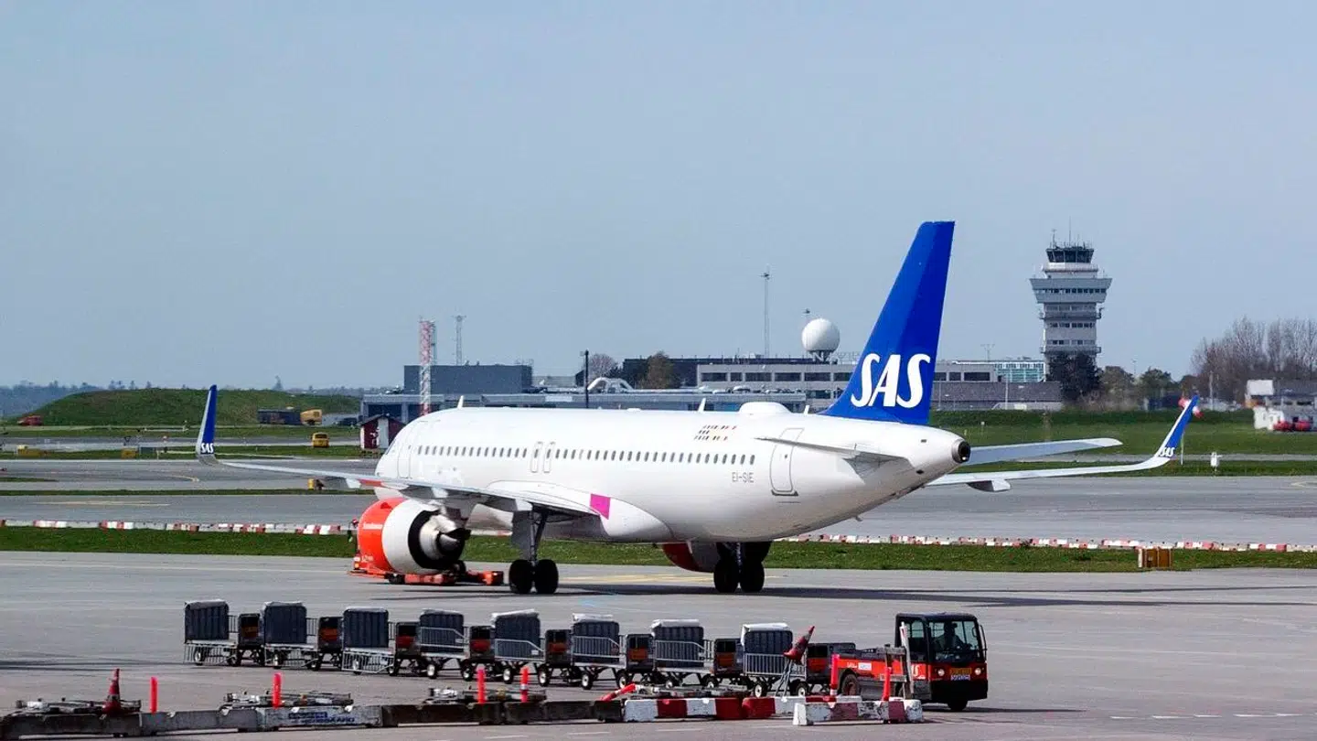 SAS fly i Kastrup lufthavn.