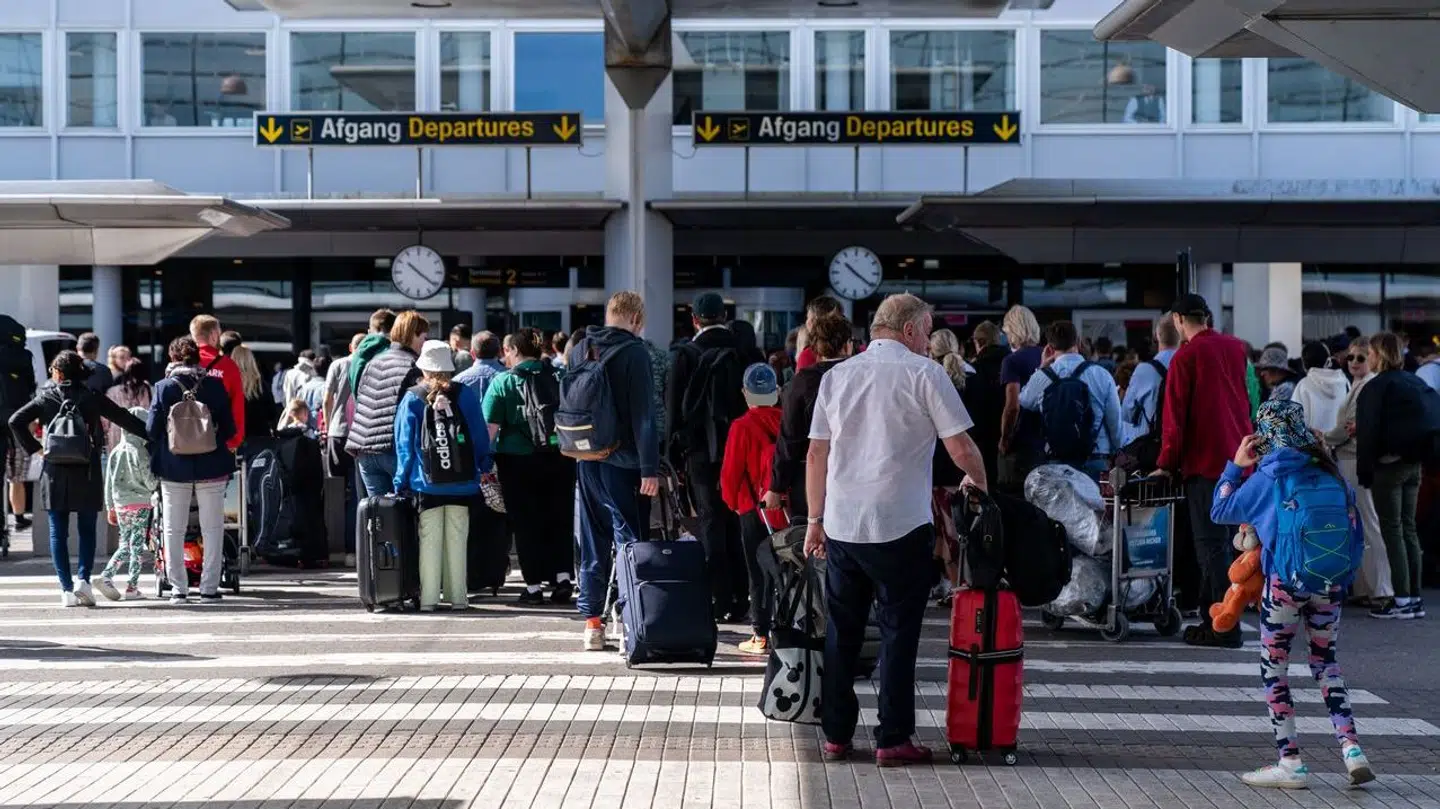 Terminal 2 i Københavns Lufthavn blev afspærret på grund af en mistænkelig taske fredag 29. juli 2022.