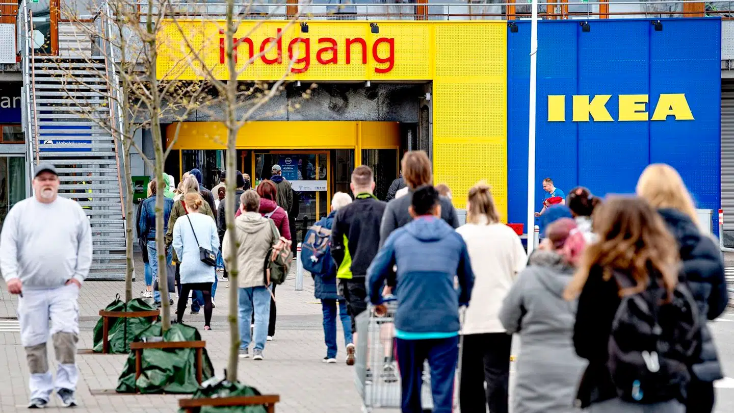 Arkivfoto af indgangen til Ikea-varehuset i Gentofte.