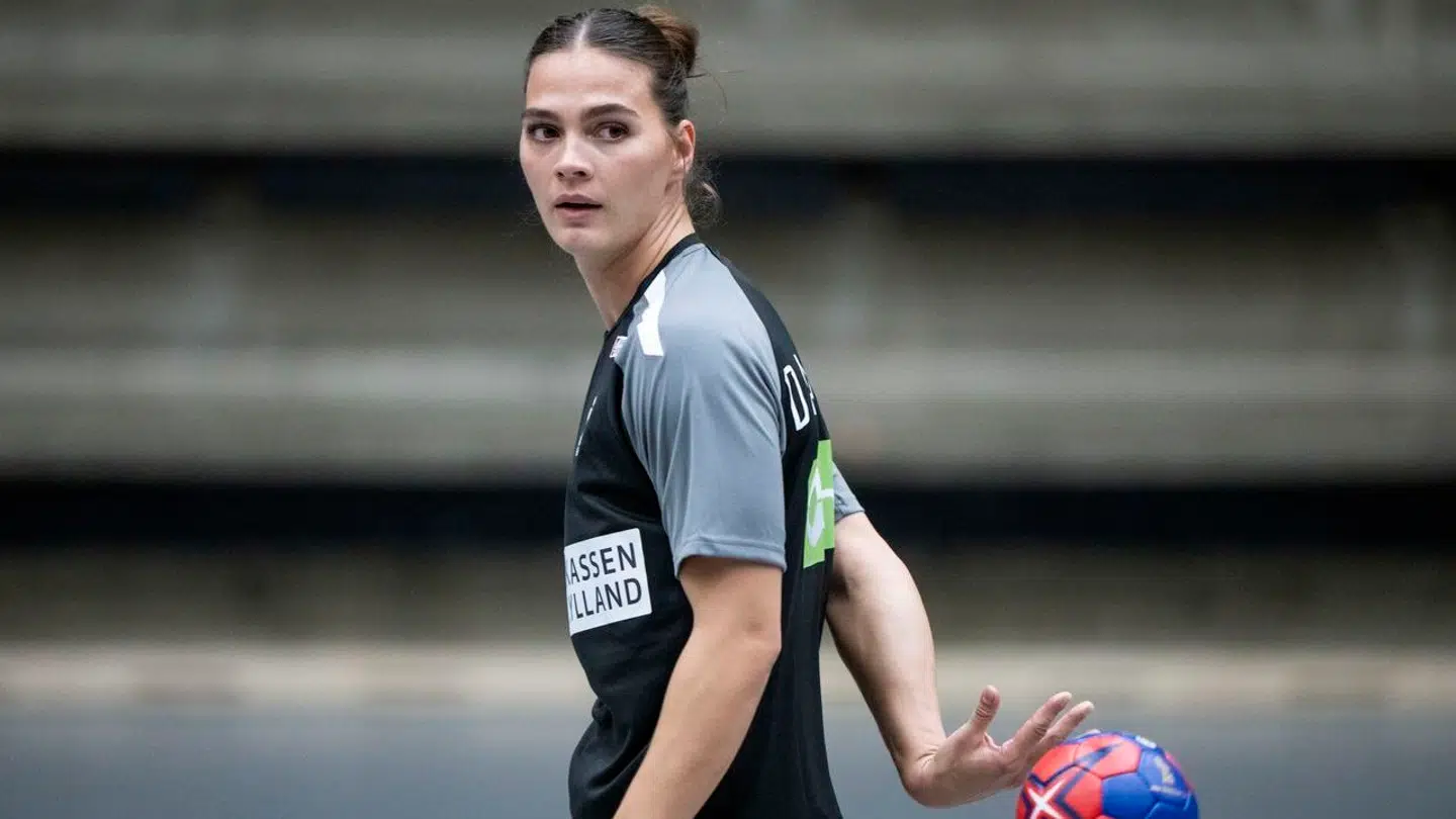 Helena Elver under landsholdets træning mandag.