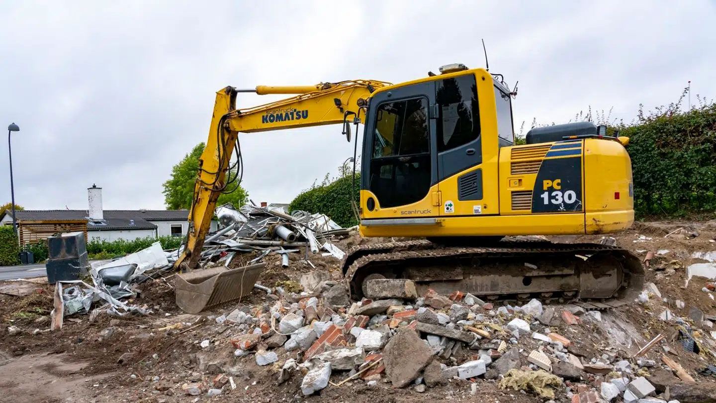 Virksomheden Erling Jensen A/S beskæftiger sig med byggeri. Nu er firmaet gået konkurs. Gravkoen på billedet tilhører ikke virksomheden. ARKIVFOTO