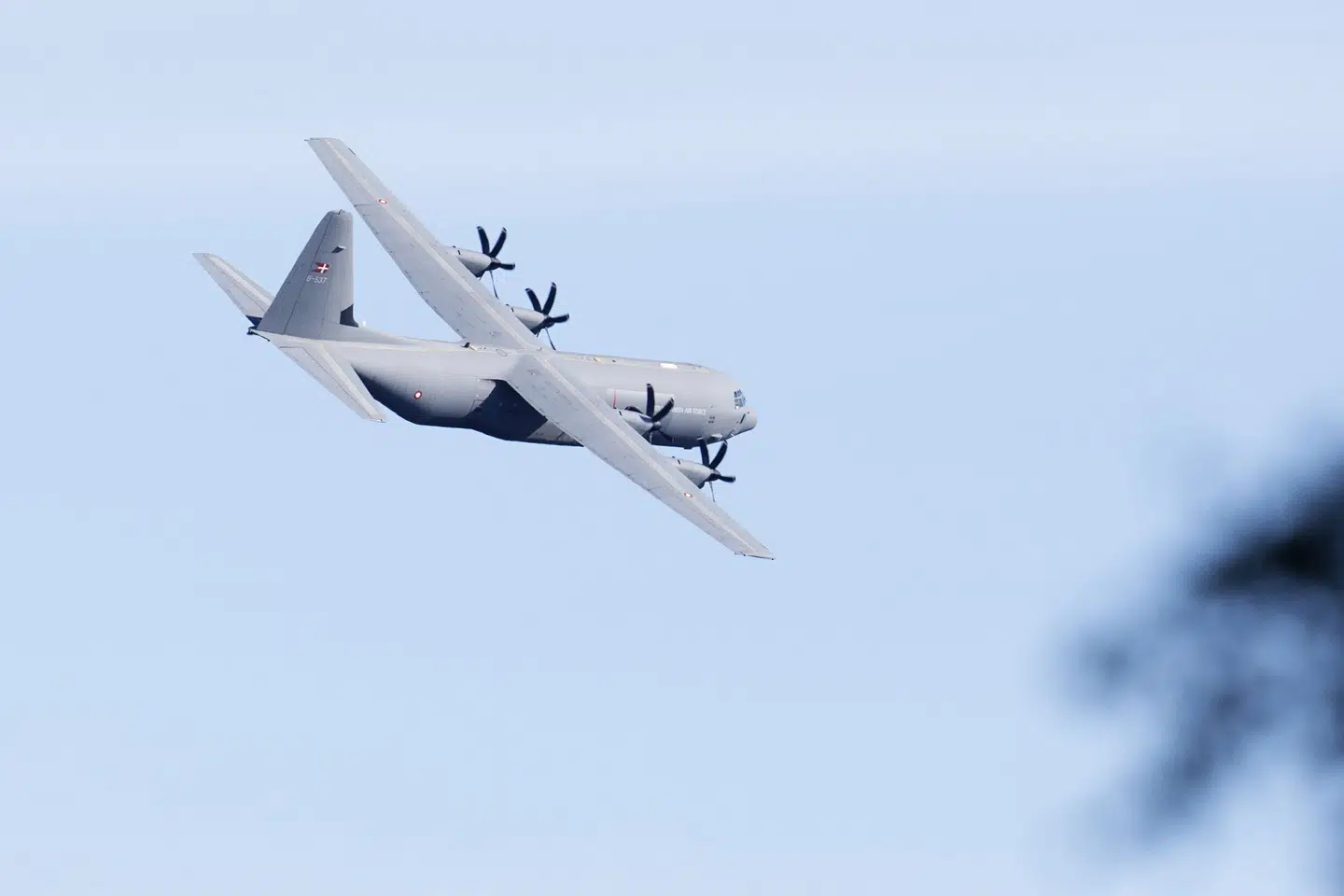 Flyvevåbnets Hercules C-130 Lockheed fotograferet over Helsingør søndag 5. september 2021. (Arkivfoto).