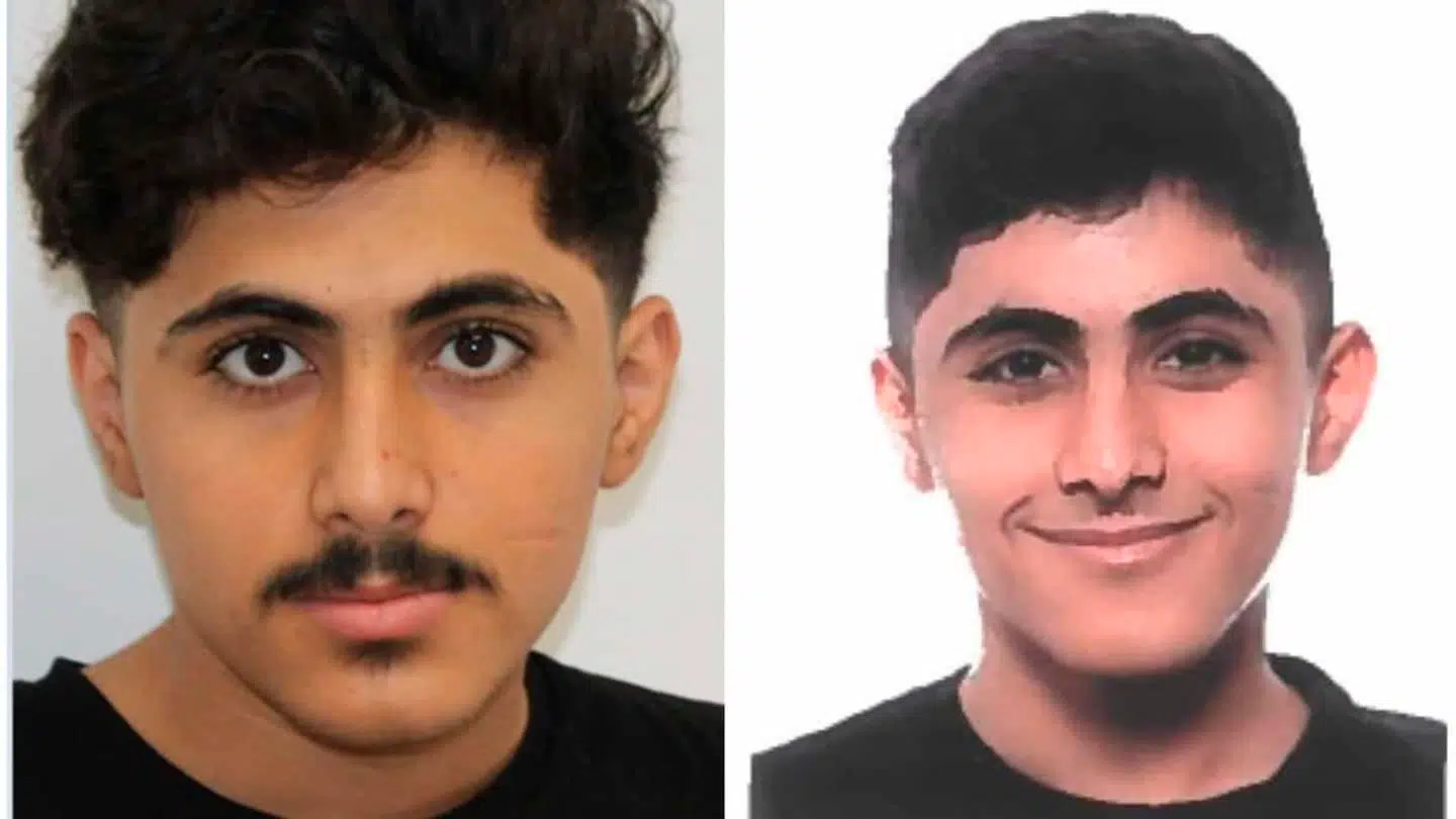 Til højre ses det billede, som Sydøstjyllands Politi udsendte, da Farhad Tober blev efterlyst i april 2022. Til venstre ses billedet fra den tyske asylsag, som politiet stærkt formoder viser en ældre Farhad.