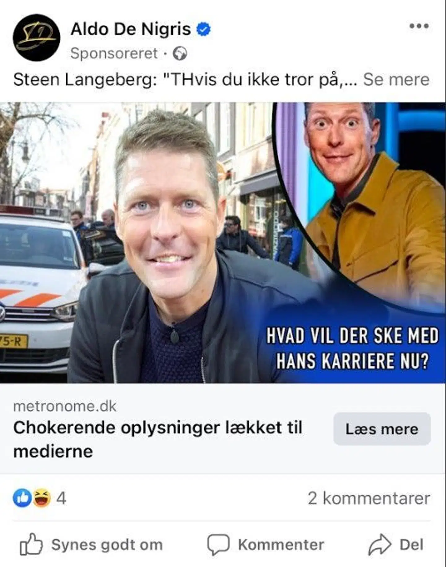 Sådan ser en af de falske artikler ud.