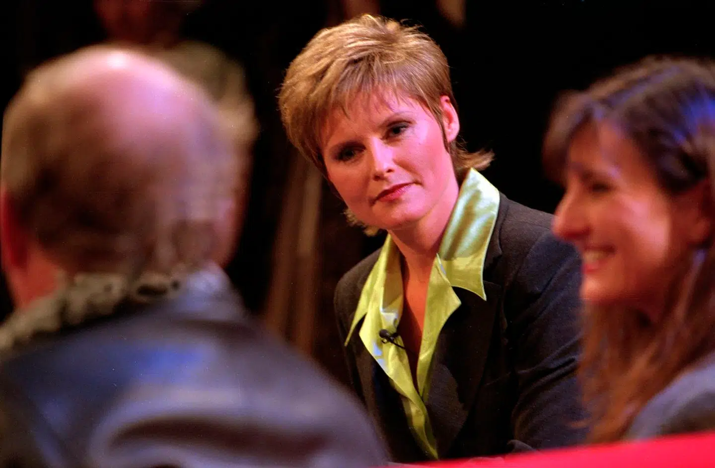 Line Baun Danielsen, da hun var studievært på TV2s talkshow »Mors Hammer« i 1997.