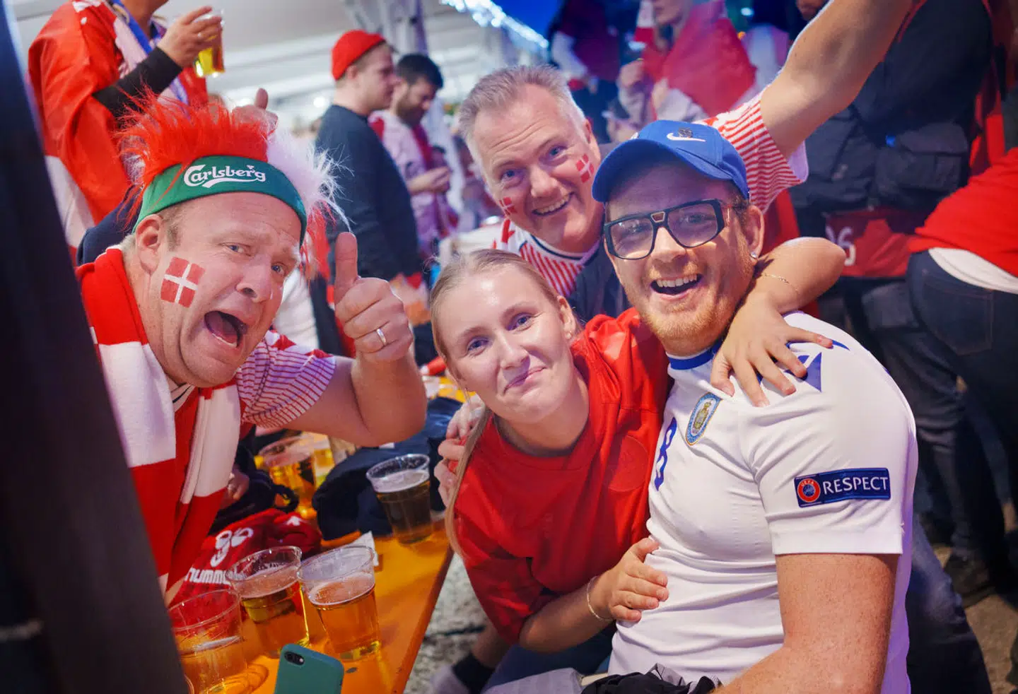 Den danske fanzone er klar til aftenens EM-kvalifikationskamp i San Marino.