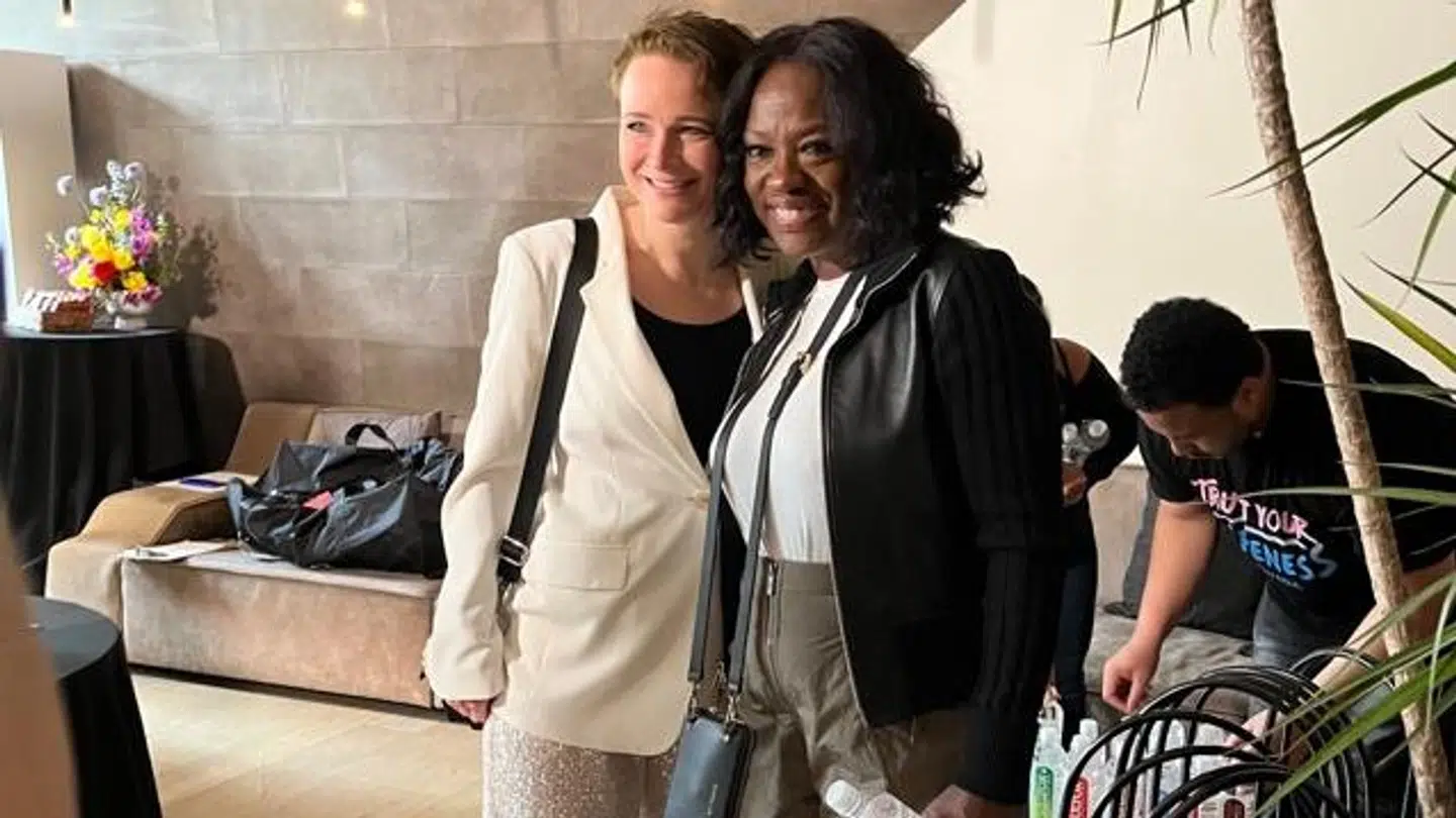 Vicki Berlin mødte også skuespilleren Viola Davis under turen til L.A.