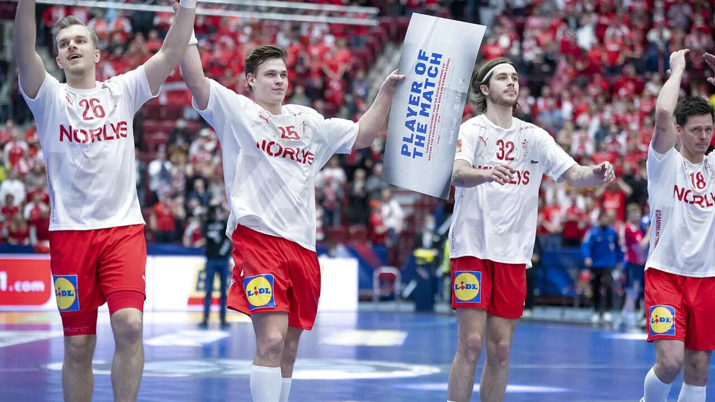 Lukas Jørgensen blev kåret til 'Kampens spiller' mod USA.