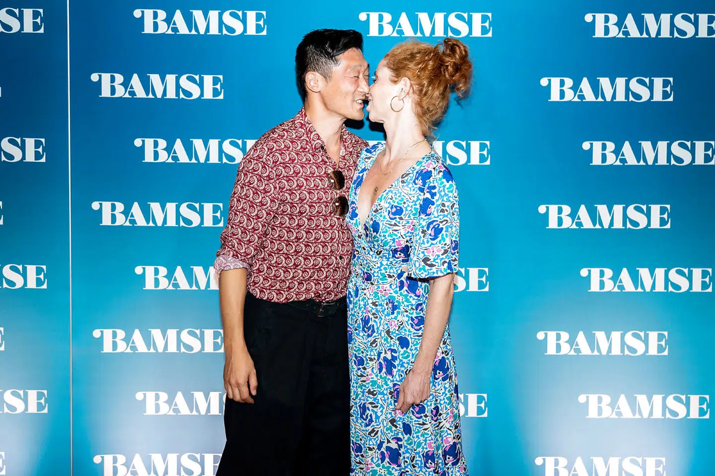 Her ses Johanne Louise Schmidt og Thomas Hwan til gallapremiere på spillefilmen 'Bamse', hvor hun har rollen som Bamses kone, Käte.