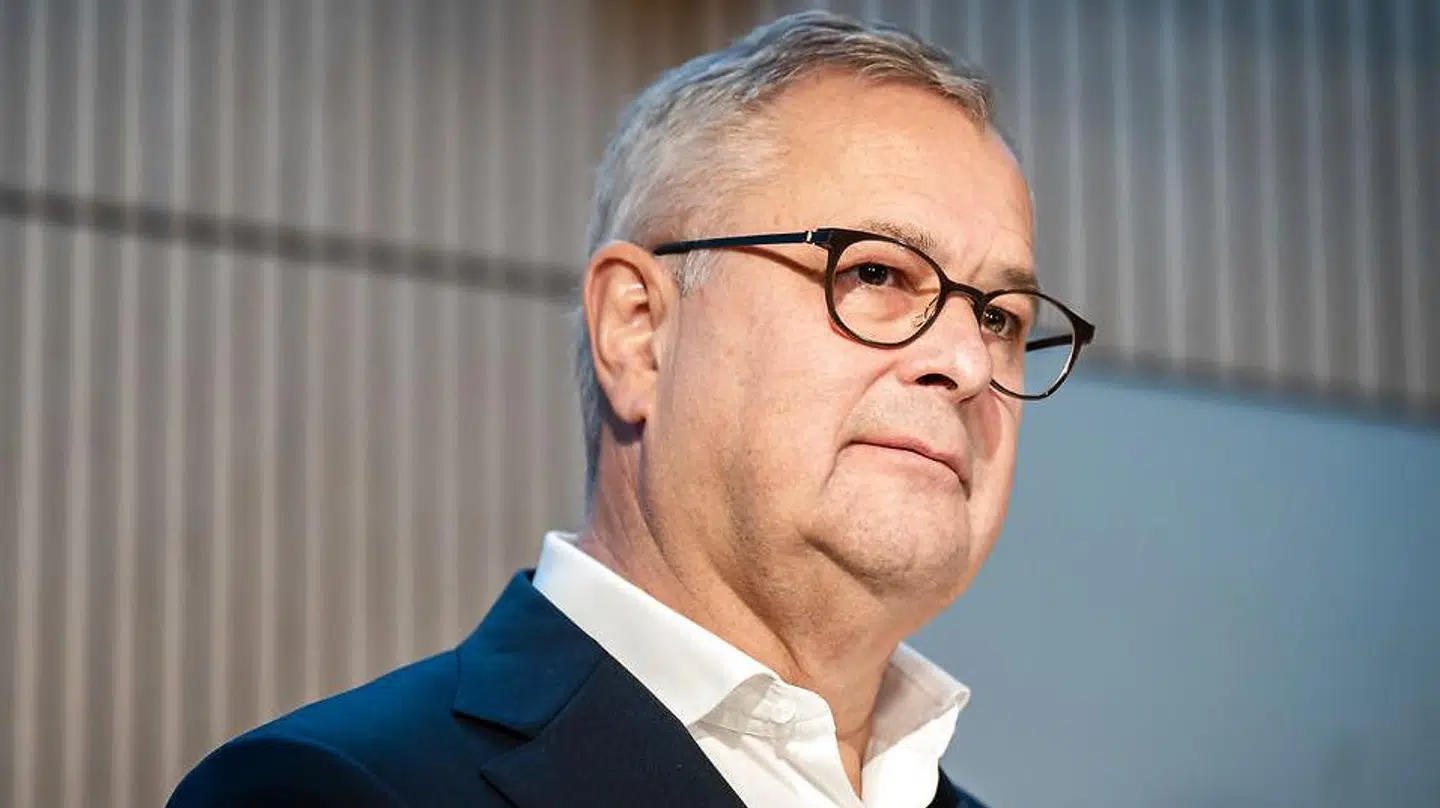 Søren Skou på mandagens pressemøde.