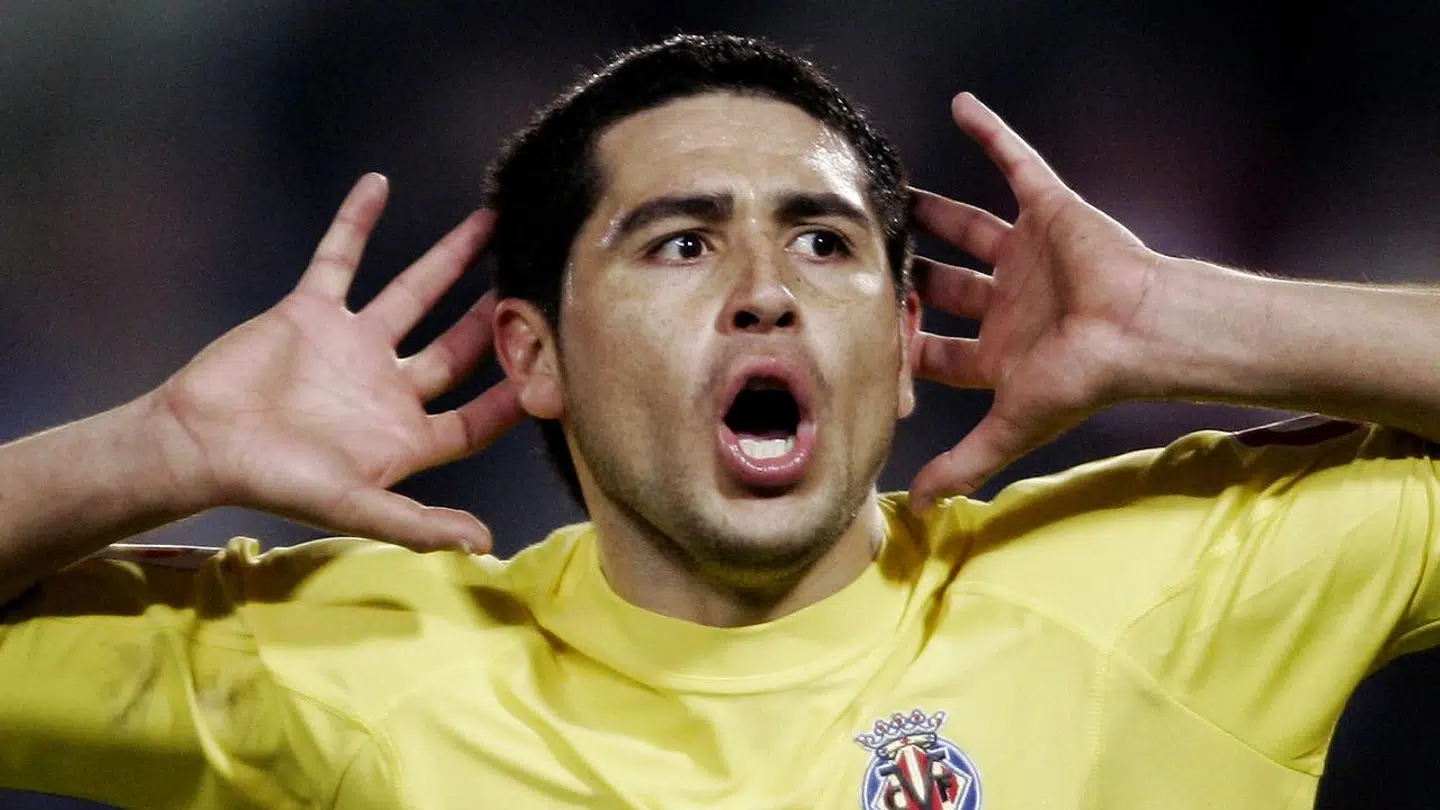 Juan Román Riquelme gjorde jubelscenen berømt. Her fejrer han en scoring for Villarreal.
