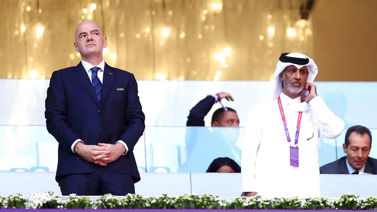 FIFA-præsident Gianni Infantino (tv.).