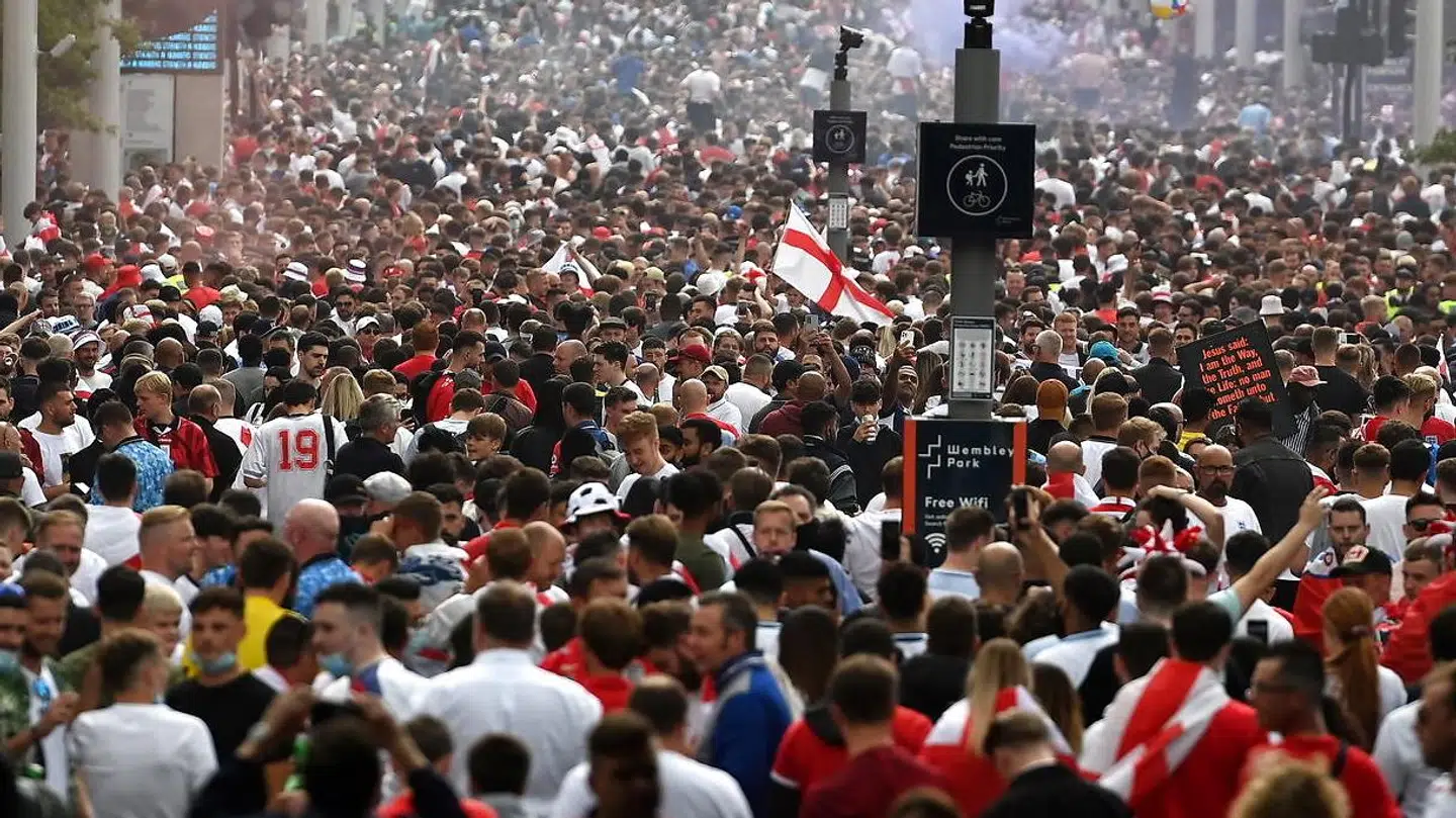 Der var proppet ude foran Wembley.