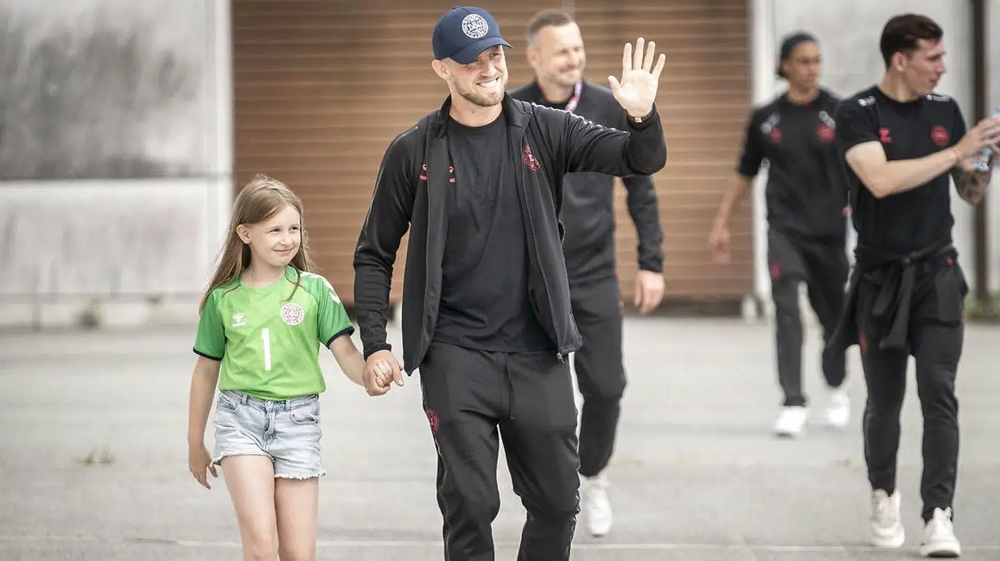Kasper Schmeichel glædede sig til at være sammen med familien.