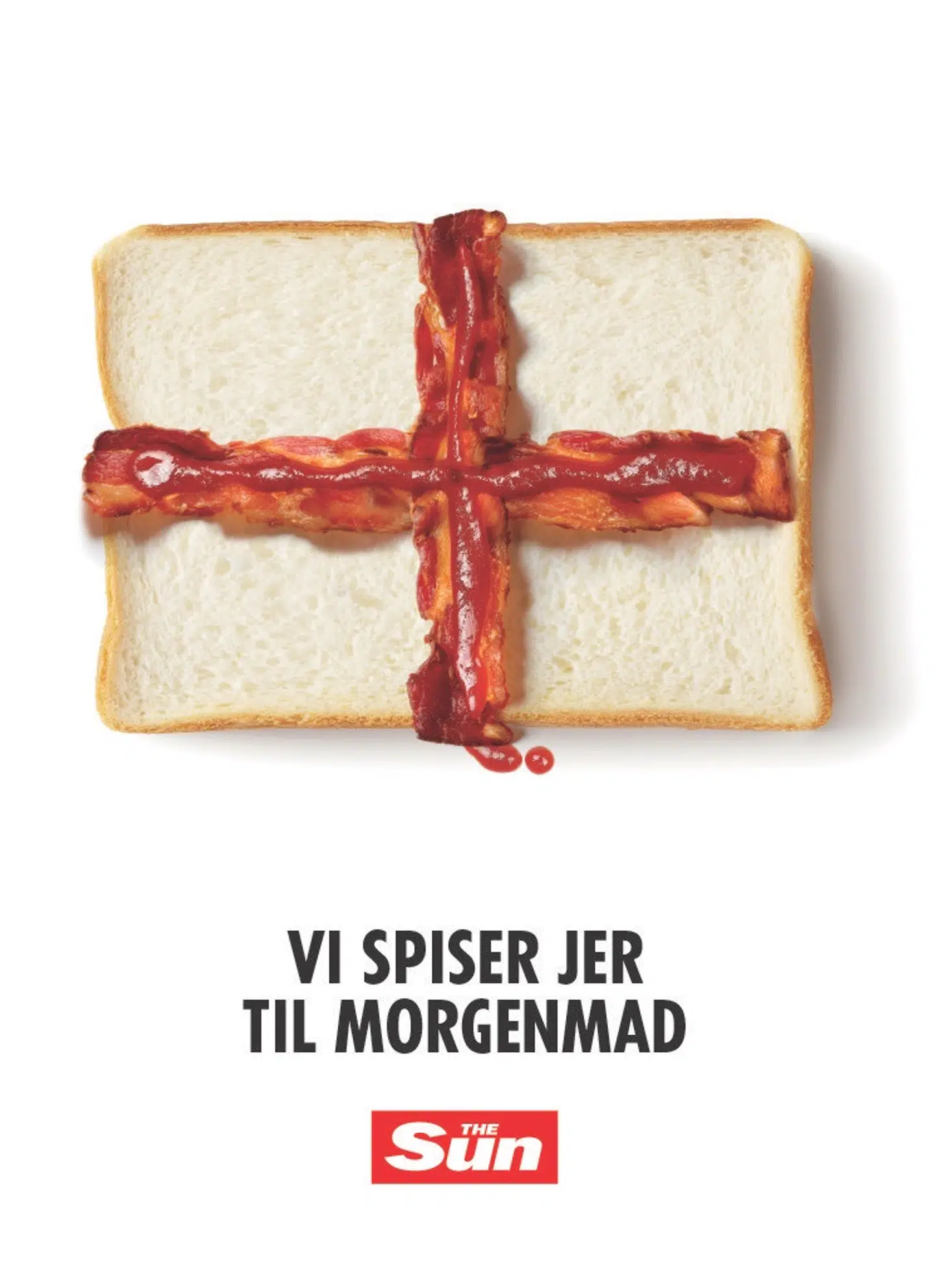 Annoncen i B.T. indrykket af den engelske avis The Sun. Foto: B.T.