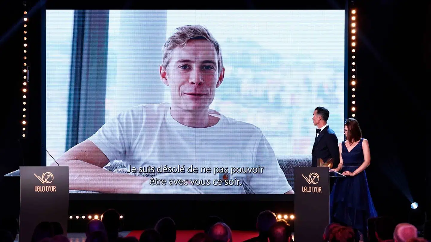 Vingegaard blev hædret, men kunne desværre ikke modtage prisen.