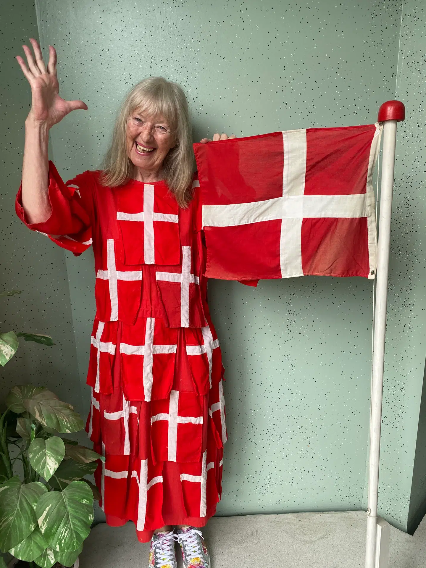 Rosita Ternstrøm i den flotte dannebrogskjole.