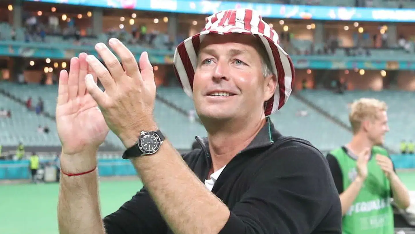 Kasper Hjulmand var i strålende humør efter sejren over Tjekkiet.