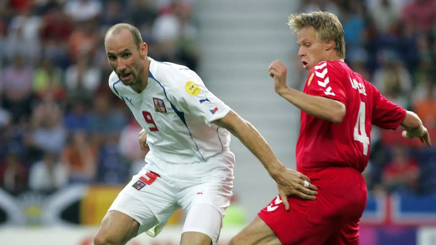 Tjekkernes tårnhøje Jan Koller voldte danskerne problemer.