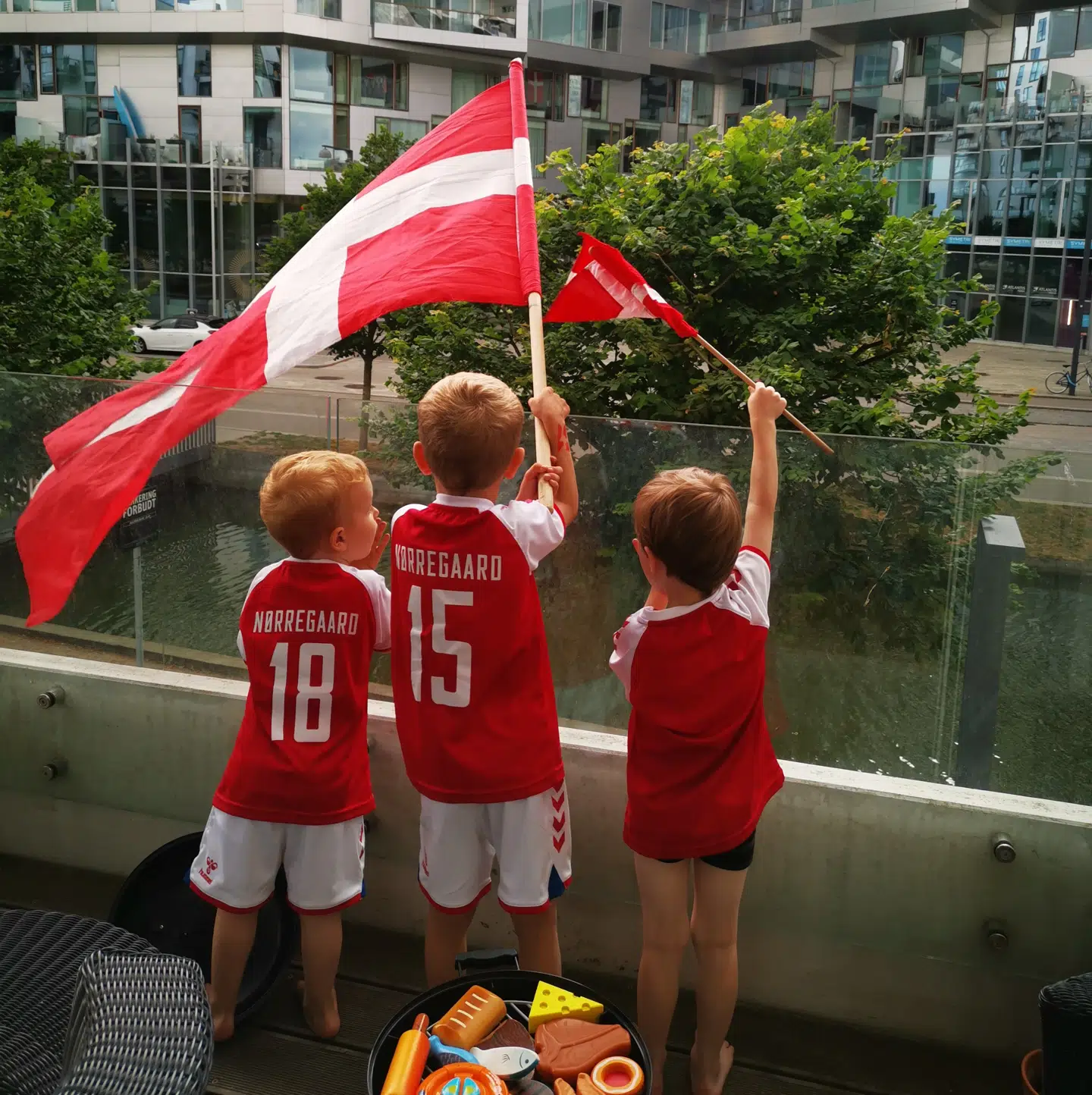 Adam, Matti og Marley.