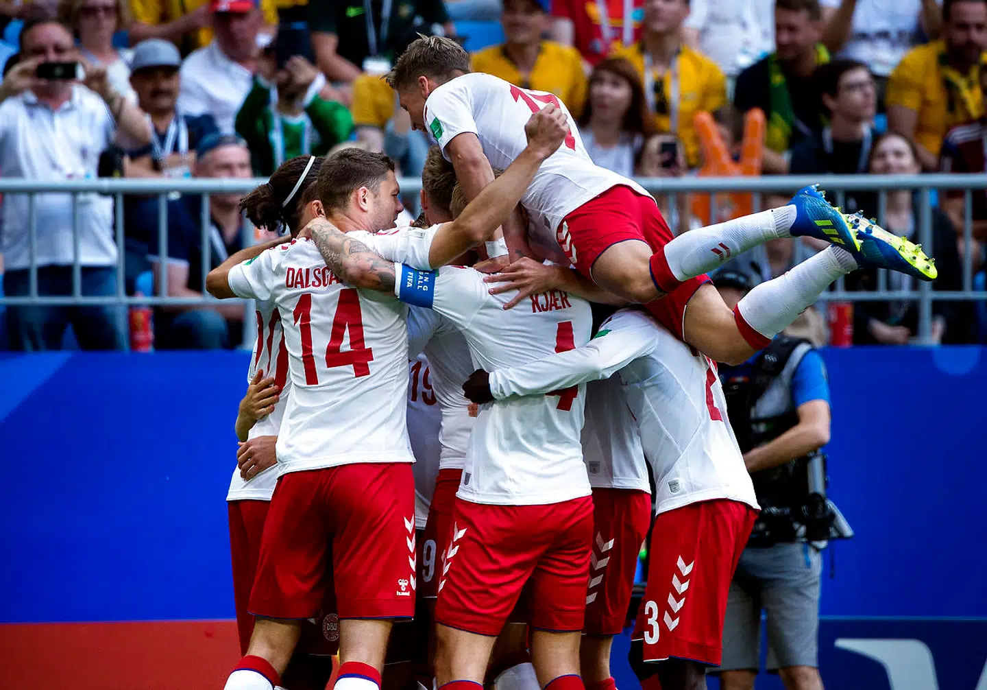 Danmark - Australien - VM i Rusland 2018.