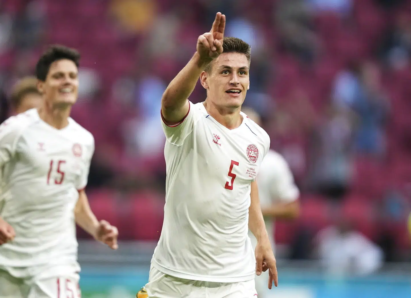 Joakim kom atter på måltavlen i Danmarks 1/8-finale lørdag aften mod Wales. Han scorede til 3-0.