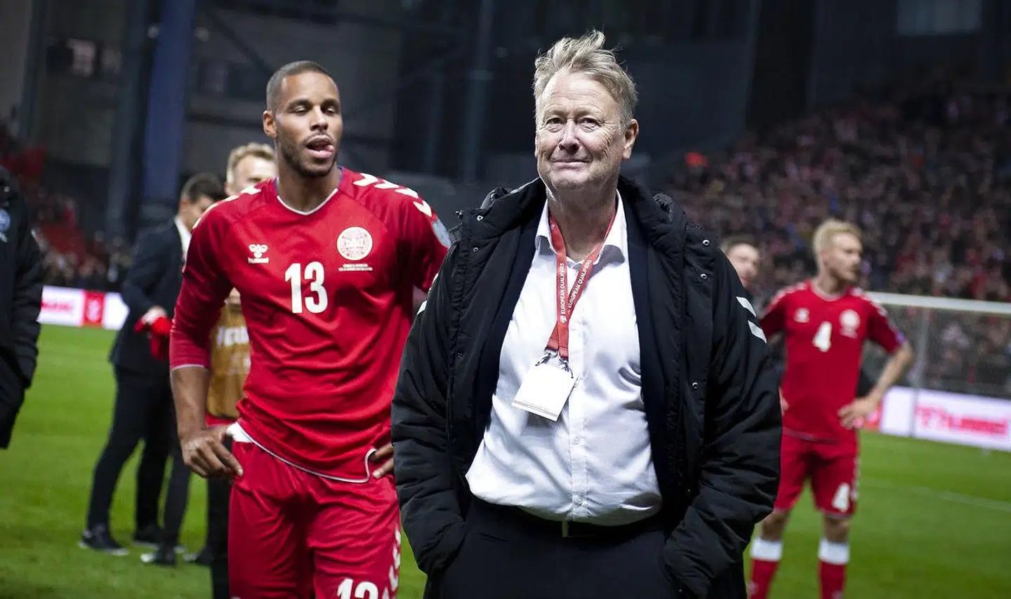 Den tidligere landstræner Åge Hareide efter EM-kvalifikationskampen mellem Danmark og Schweiz tilbage i 2019