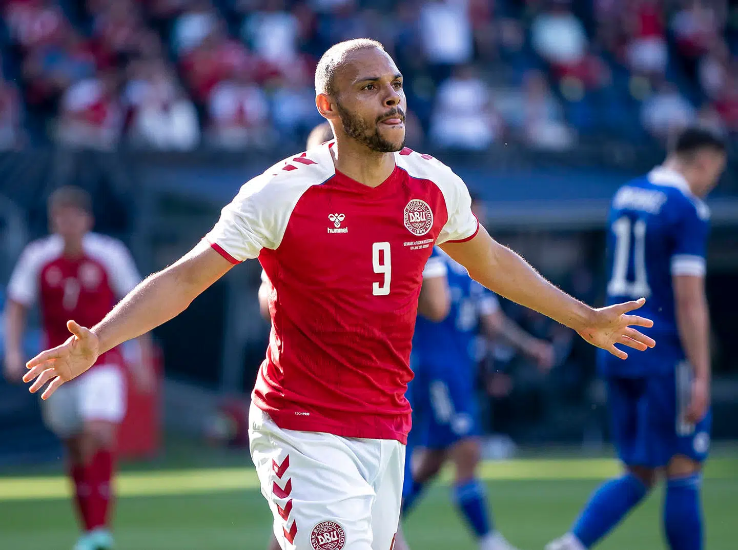 Martin Braithwaite scorede i den sidste træningskamp inden EM mod Bosnien.