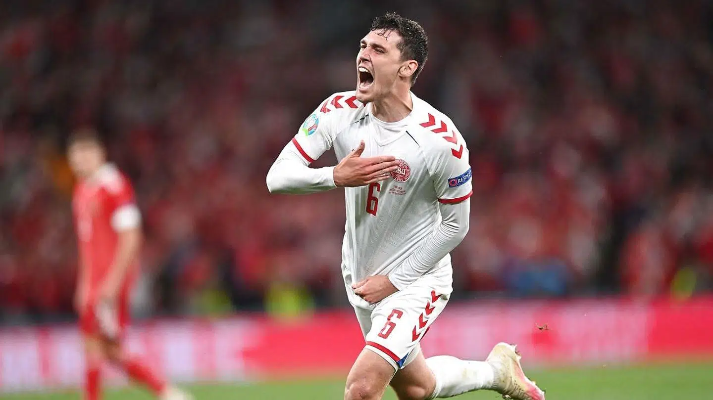 Andreas Christensen efter sin scoring til 3-1 mod Rusland.