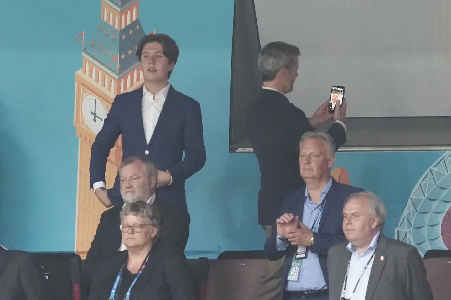 EM-kamp mellem Danmark og Rusland i Parken i København, mandag den 21. juni 2021.