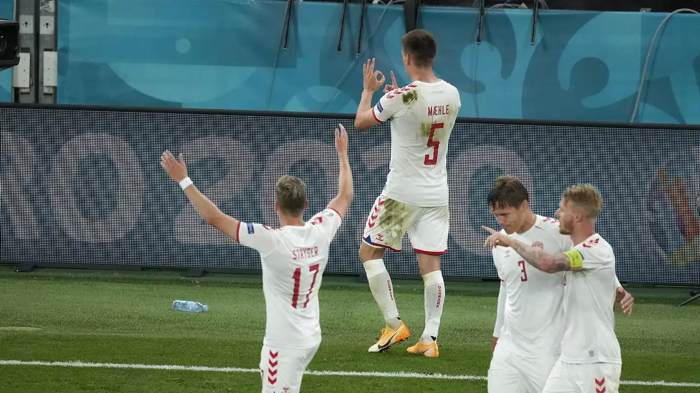 Joakim Mæhle med sin hyldest til Christian Eriksen.