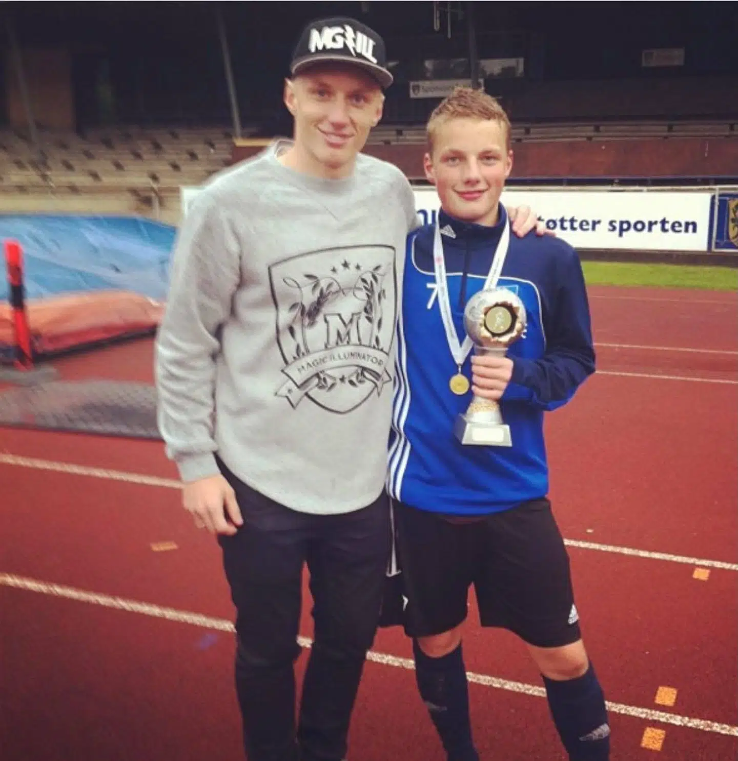 Daniel og Emil Wass i 2013, da Emil som ungdomsspiller blev Sjællandsmester med Lyndby Boldklub.