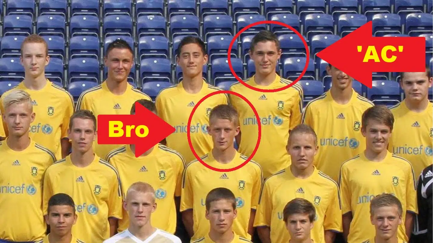 Brøndbys U/17-hold i 2011. Kevin Andreasen står i midterste række som nummer tre fra højre. VM-landsholdets centrale forsvarsspiller, Andreas 'AC' Christensen, står bagest som nummer tre fra højre.