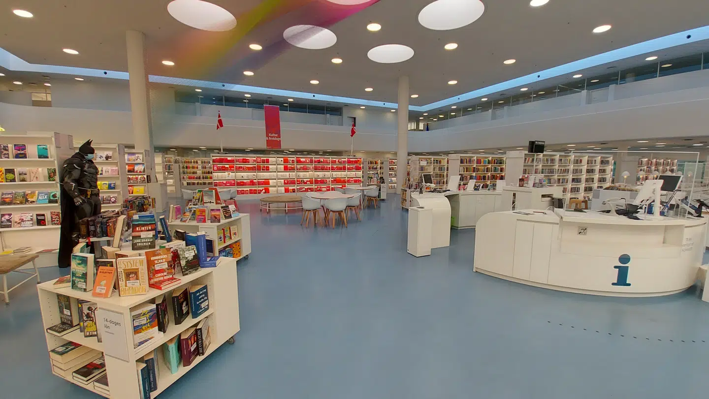 Det var været et fællesprojekt på biblioteket at få pyntet op.