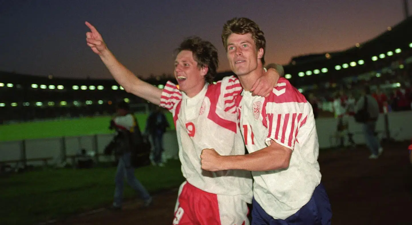 Efter flotte slutrunder i 80'erne, gik Danmark i 1992 hele vejen og slog Tyskland 2-0 i EM-finalen.