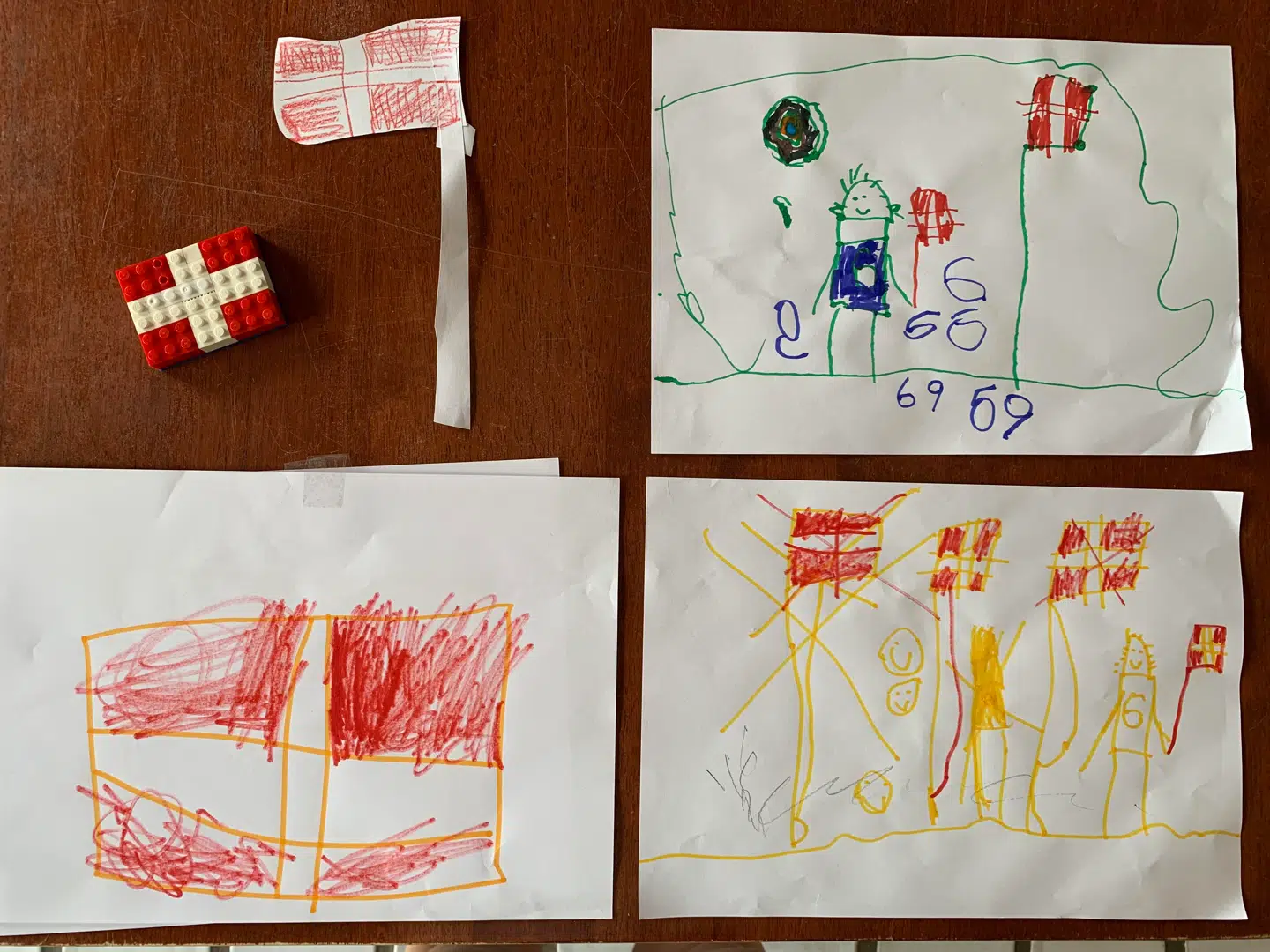 Et lille udsnit af Cornelius' fine dannebrogs-kreationer.