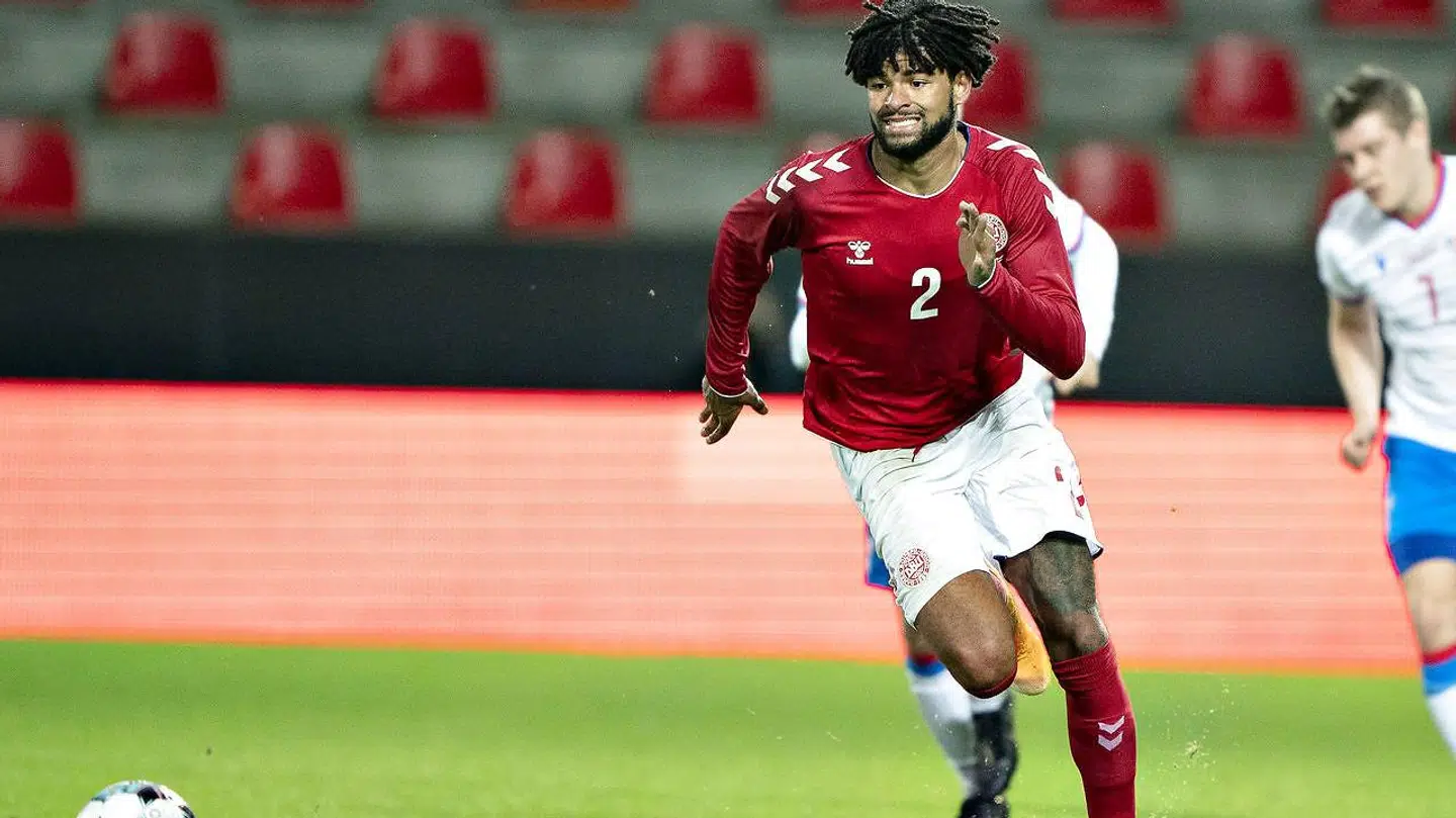 Philip Billing har kun spillet én landskamp for Danmark. Kampen mod Færøerne i oktober.