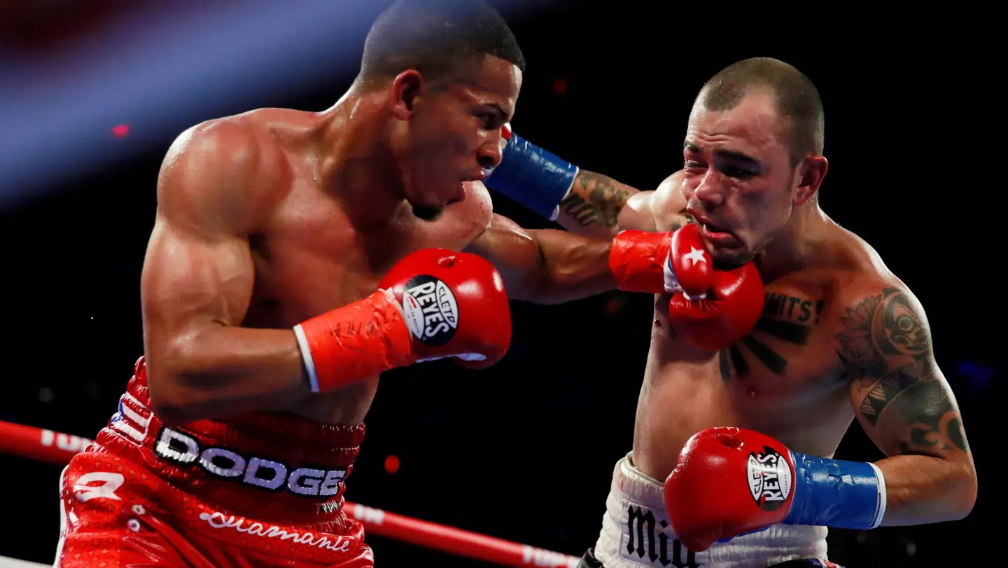 Bokser Felix Verdejo (til venstre) er nu sigtet for drabet på en gravid kvinde.