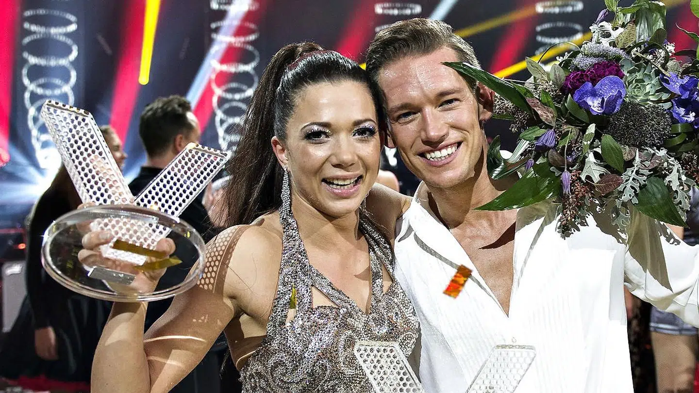 Sarah Mahfoud og Morten Kjeldgaard vandt 'Vild med Dans' i 2016. (foto: Henning Bagger / Scanpix 2016)