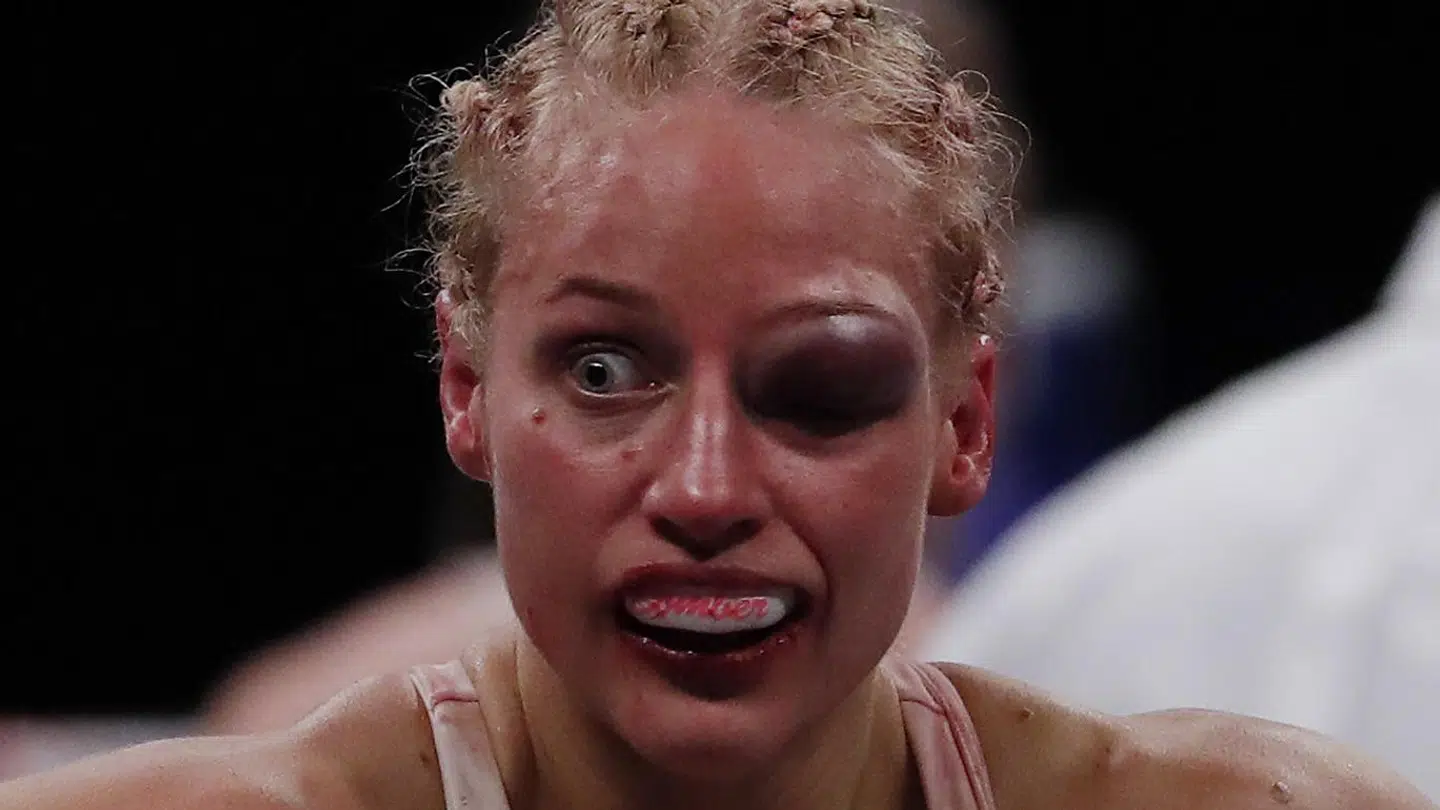 Bokseren Ebanie Bridges kom galt af sted i weekendens VM-kamp. (Reuters/Andrew Couldridge)