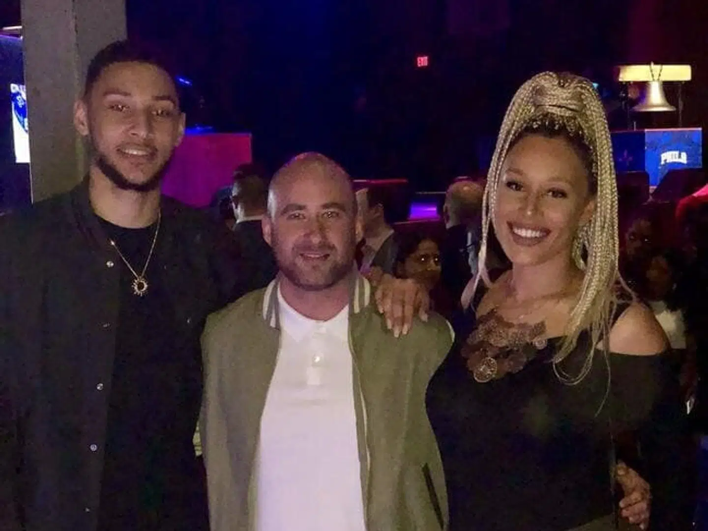 Ben Simmons, Sean Tribe og søsteren Olivia Simmons.