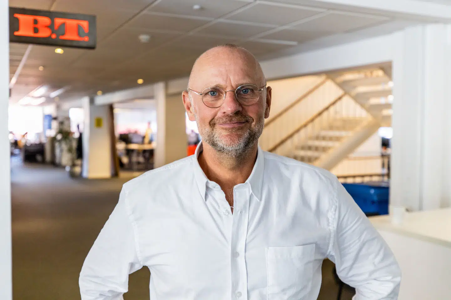 Portræt billeder af Henrik Qvortrup på B.T. redaktionen. August 2020