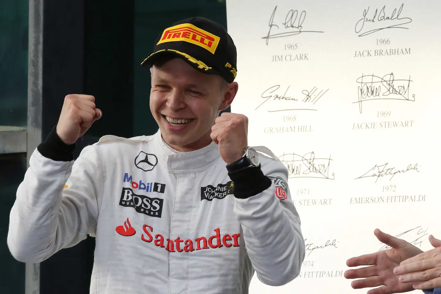 Kevin Magnussen kom på podiet i sit allerførste grandprix i Australien i 2014.