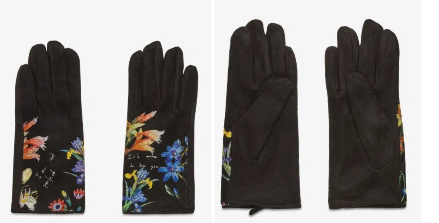 Desigual handsker med blomsterprint