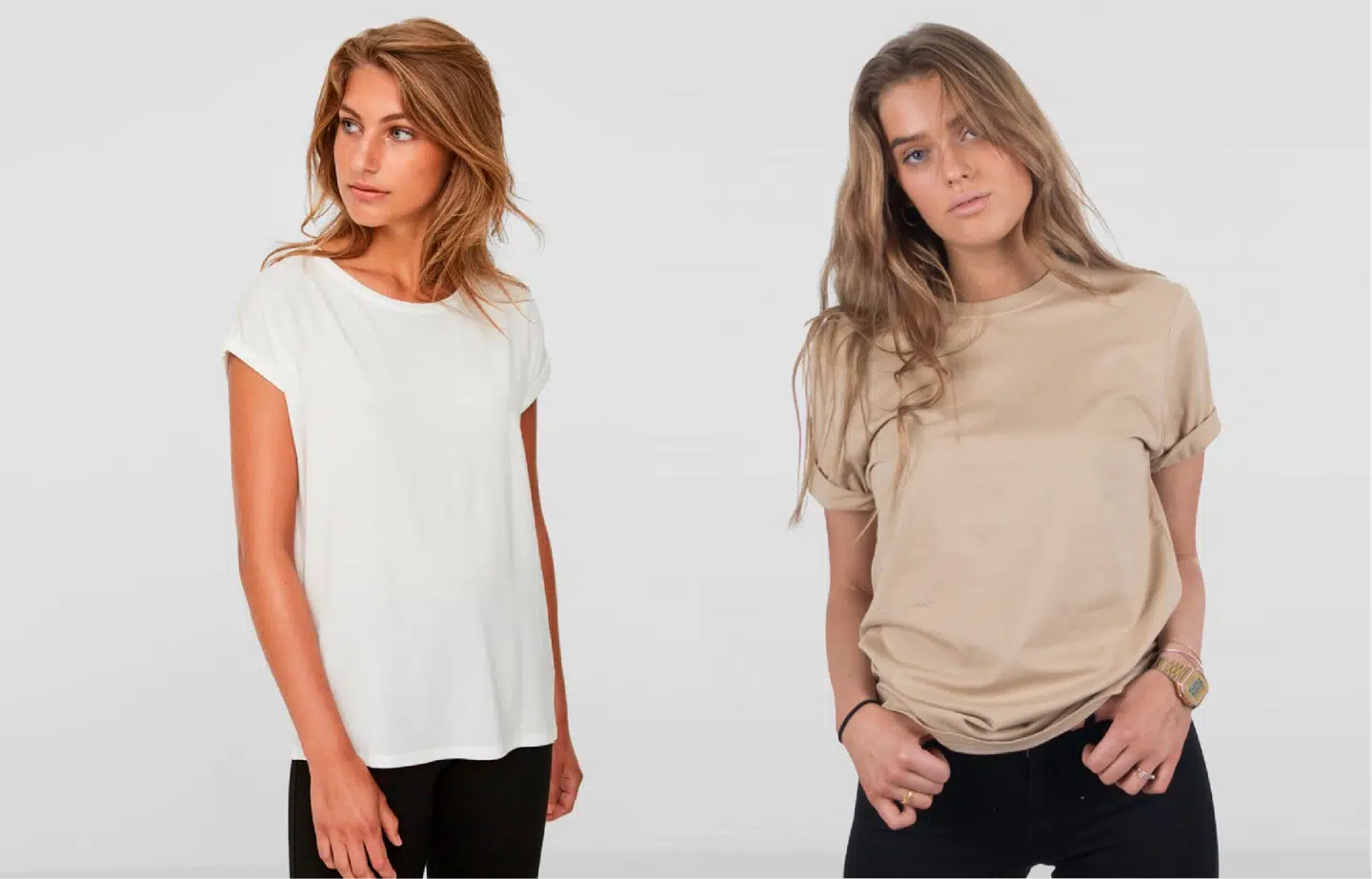 En basic t-shirt kan både bruges under en blazer til et business-look eller til et par smarte performance jeans.