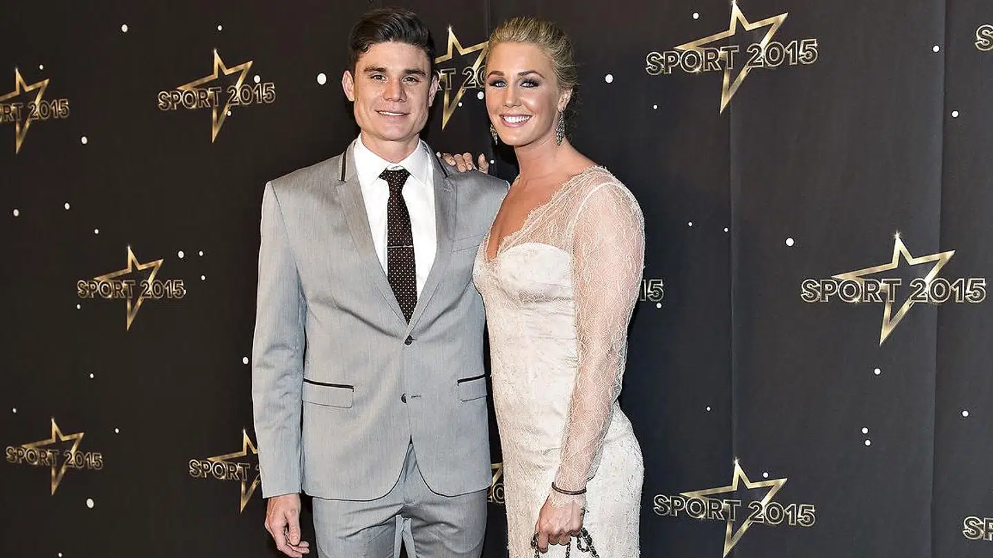 Jeanette Ottesen med sin mand Marco, som også er træner for hende til daglig.