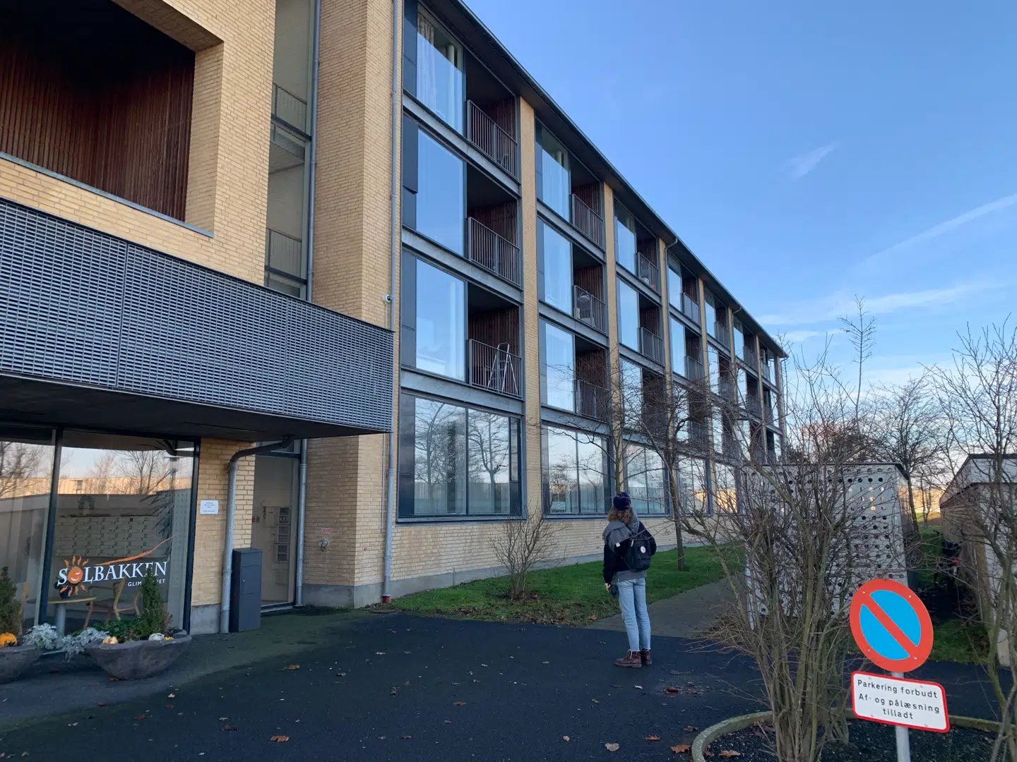 Bygningen, hvorfra en beboer på en institution har hørt et skrig den nat, Emilie Meng forsvandt.