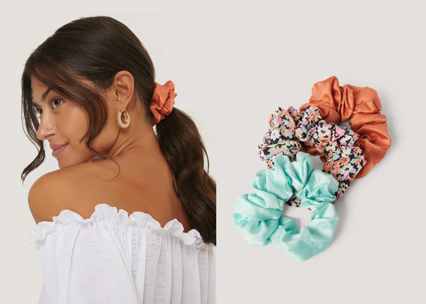 3-pack scrunchies fra Mango på NA-KD